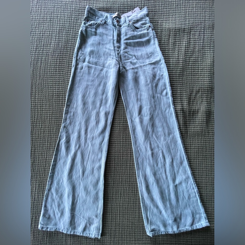 Zara Light Blue Flare & Wide Leg Jeans